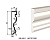Молдинг для фасада - лепнина, декор из пенополистирола МВ-160/2 160*35*2000 мм